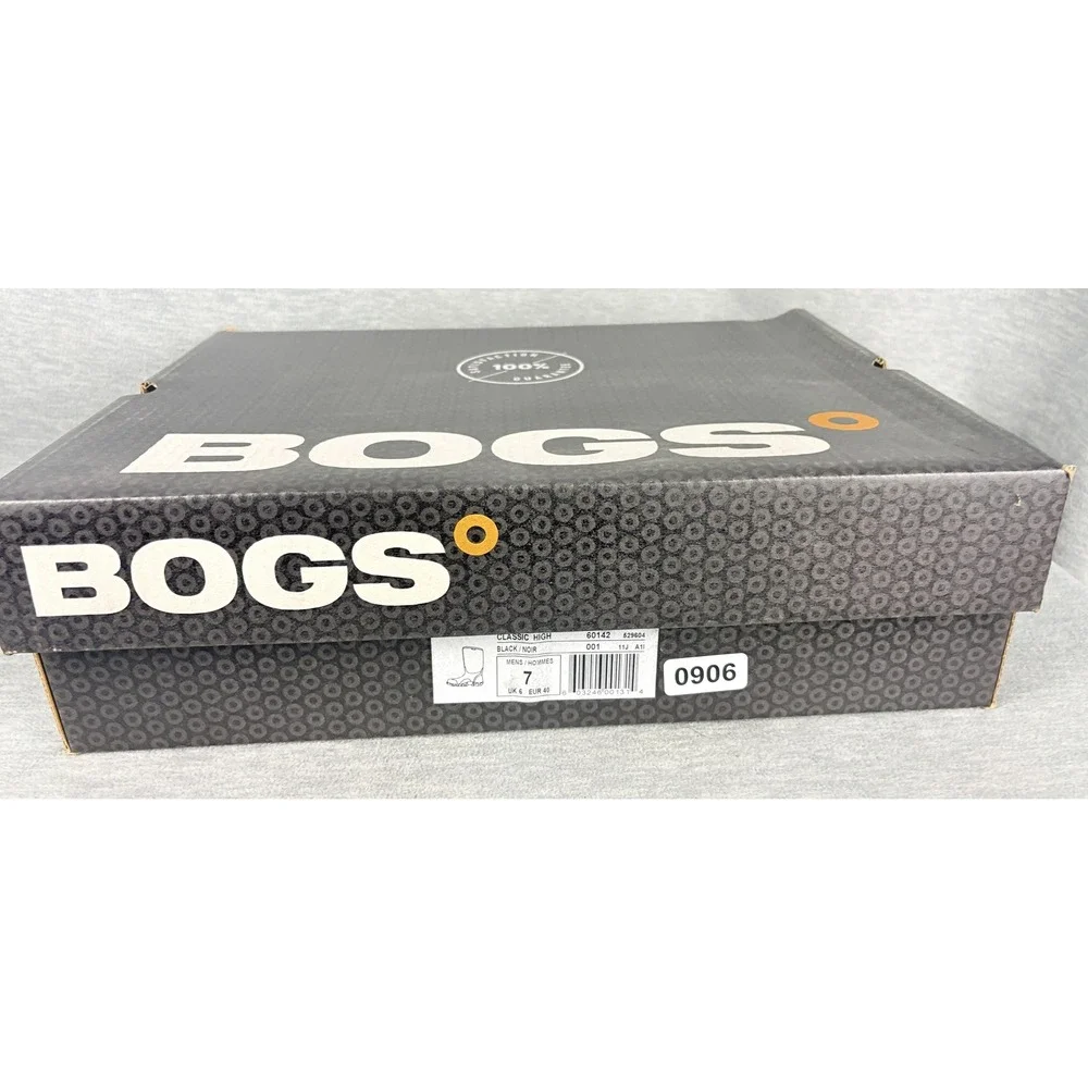 Bogs Classic High Boots Mens 7 Black Waterproof Insulated Winter Boots Non Slip